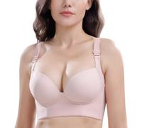 HomeJoySet Reggiseno Push-up Senza Ferretto da Donna A Copertura Totale - Nascondi Il Grasso della Schiena, Coppa Profonda, Effetto T-Shirt Levigante E Modellante(Pink,34D)