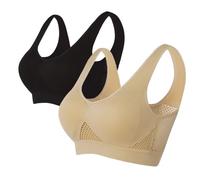 HomeJoySet Reggiseno Sportivo Traspirante Cool Liftup Air - Reggiseni Sportivi in Rete for Un Supporto Confortevole(2pcs-7,6X-Large)