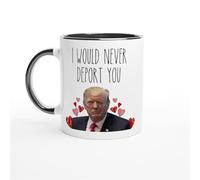 HomeJoySet Tazza 47° Presidente, Non Ti Deporterei Mai, Divertente Tazza Da Caffè, Idea Regalo For Lui E For Lei(Black,11oz)