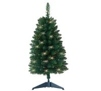 HomeKaren Albero di Natale artificiale pre-illuminato, 90 cm, alimentato a batteria, da scrivania, con 50 LED e 160 rami, mini decorazione per interni ed esterni