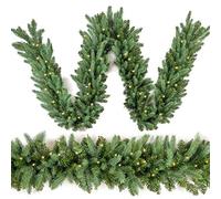 Homekaren - Ghirlanda natalizia pre-illuminata, 2,2 m