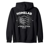 Homelab Il Mio Server Le Mie Regole IT Sysadmin Network Felpa con Cappuccio
