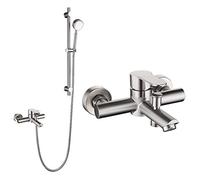 HomeLava Rubinetto per vasca Rubinetto per vasca in acciaio inox 304 con doccetta miscelatore a parete per montaggio in superficie rubinetto monocomando per vasca miscelatore per doccia