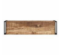 HOMELEN Mobile per TV, 120 x 30 x 40 cm, in legno di mango grezzo, per TV, in stile scandinavo, per soggiorno, camera da letto