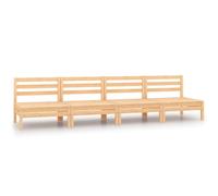 HOMELEN Set di 4 divani centrali da giardino, in legno massello di pino, set di mobili da giardino, set di mobili da giardino, salottino, balcone, divano, lounge adatto per giardini, terrazze