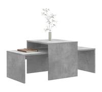 HOMELEN Set di tavolini da caffè, grigio cemento, 100 x 48 x 40 cm, in legno per casa, ufficio e sala da pranzo, con scatola salvaspazio e facile da montare, tavoli e tavolini da caffè