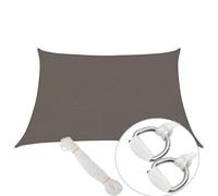 HOMELEN Tenda da sole 160 g/m² antracite, 3/4 x 2 m, tenda da sole per giardino, terrazza, pergolato e balcone, protezione UV al 90% con kit di montaggio, impermeabile UV50+, protezione solare per