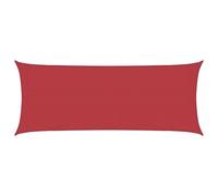 HOMELEN Tenda da sole 160 g/m² rossa 2 x 5 m, tenda parasole per giardino, terrazza, pergolato e balcone - 90% protezione UV incluso kit di montaggio, impermeabile UV50+, protezione solare balcone