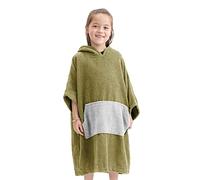 HOMELEVEL Accappatoio Bambino Ragazzo Piscina Nuoto - Poncho con Cappuccio e Tasca Bambina Ragazza - Accappatoi Bambini Teenager Spugna - Cotone 100%