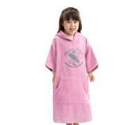 HOMELEVEL Accappatoio Bambino Ragazzo Piscina Nuoto - Poncho con Cappuccio e Tasca Bambina Ragazza - Accappatoi Bambini Teenager Spugna - Cotone 100%
