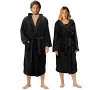 HOMELEVEL Accappatoio Casa Uomo Donna - con Cappuccio Laccio e 2 Tasche - Morbido e Leggero - Vestaglia Morbida - Veste da Camera Invernale