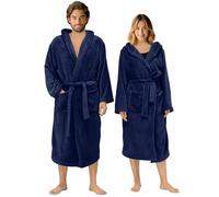 HOMELEVEL Accappatoio Casa Uomo Donna - con Cappuccio Laccio e 2 Tasche - Morbido e Leggero - Vestaglia Morbida - Veste da Camera Invernale