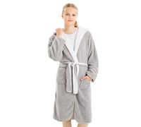 HOMELEVEL Accappatoio Invernale Bambino Ragazzo - Vestaglia con Cappuccio Tasca Bambina Ragazza - Accappatoi Bambini Tessuto Sherpa - Reversibile