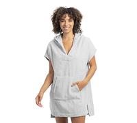 HOMELEVEL Accappatoio Poncho Donna con Cappuccio - Telo Mare Spugna Assorbente 100% Cotone - Asciugamano Poncho da Surf Nuoto Piscina - Felpa Hoodie