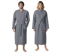 HOMELEVEL Accappatoio Uomo e Donna - Accappatoio Unisex a Nido D'Ape - Morbido in 100% Cotone - Leggero e Salvaspazio da Casa e da Viaggio - Taglie S-6XL