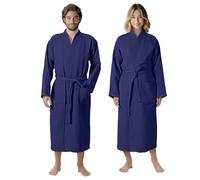 HOMELEVEL Accappatoio Uomo e Donna - Accappatoio Unisex a Nido D'Ape - Morbido in 100% Cotone - Leggero e Salvaspazio da Casa e da Viaggio - Taglie S-6XL
