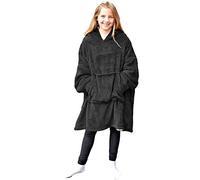 HOMELEVEL Felpa Bambino Cappuccio Oversize - Pigiama Bambina Invernale Felpato - Felpa XL Tasca Marsupio - Felpe Coperta Pile Sherpa - Hoodie Ragazzi