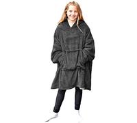 HOMELEVEL Felpa Bambino Cappuccio Oversize - Pigiama Bambina Invernale Felpato - Felpa XL Tasca Marsupio - Felpe Coperta Pile Sherpa - Hoodie Ragazzi