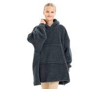 HOMELEVEL Felpa Bambino Cappuccio Oversize - Pigiama Bambina Invernale Felpato - Felpa XL Tasca Marsupio - Felpe Coperta Pile Corallo - Hoodie Ragazzi