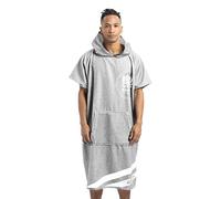 HOMELEVEL Poncho da bagno per uomo e donna - Poncho da spiaggia con design - Poncho da surf per adulti - In diverse dimensioni e, Grigio chiaro