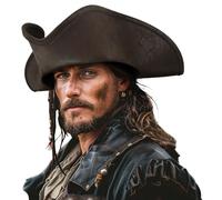 HOMELEX Cappello da pirata per donne e uomini, tricorno coloniale per Halloween, accessorio per costume da guerra rivoluzionaria