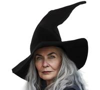 HOMELEX Cappello da strega grigio per adulti, cappello da stregone, accessori per Halloween