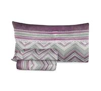 HomeLife Completo Lenzuola Matrimoniali Cotone Flanella, Made in Italy - Include Lenzuola Matrimoniali Invernali Sopra, Lenzuolo Sotto con Angoli e 2 Federe (Fantasia a Spina di Pesce, Rosa)