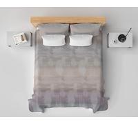 HomeLife Copriletto Matrimoniale Estivo Cotone Piquet 100% Made In Italy - Fresca Coperta Matrimoniale Cotone, Leggera e Traspirante per l'Estate con Allegra Fantasia Arcobaleno Beige - 260x280