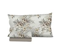 HomeLife: Set Lenzuola Flanella Una Piazza E Mezza Invernale | Goditi Un Sonno Caldo Con Il Nostro Completo Lenzuola Una Piazza E Mezza Flanella in Cotone Con Trattamento Antipilling [Rose Beige]