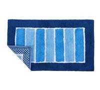 HomeLife - Tappeto Bagno Antiscivolo Lavabile 60X130| Scendi Doccia in Cotone Alta Qualità Made in Italy | Tappetino Bagno Colorato in Morbido Pelo Lungo ed Righe in Rilievo | (60X130, Azzurro)