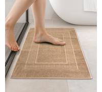 HomeLife Tappeto Bagno Assorbente 60X120 Made in Italy | Tappeto Doccia Assorbente Lavabile in Cotone| Tappetino Bagno Senza Antiscivolo | Tappeti Bagno Moderni di Qualità | Bagno Tappeto Beige