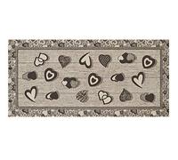 HomeLife Tappeto Cucina Antiscivolo Lavabile e Antimacchia Made in Italy | Elegante Tappeto Passatoia Cucina Lavabile | Tappeto Corridoio Lungo | Tappeti Cucina Moderni 55X110 - Lovely - Ardesia