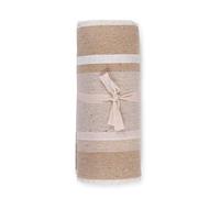 HomeLife Telo Copridivano Cotone (160X280) Made in Italy, Elegante Versatile - Telo Copritutto Cotone Multiuso perfetto come Telo Arredo Divano Copriletto Singolo Estivo Leggero Riga Beige