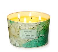 HomeLights - Candele al profumo di cedro balsamico, 18 once, stile industriale chic, barattoli grandi da 4 stoppini Candele ideali per regali per eventi, sollievo dallo stress e relax
