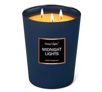 HomeLights - Candele di soia altamente profumate per la casa, 3 stoppini in cotone, senza fumo a lunga durata 130 ore nelle luci di mezzanotte, 5 x 6, ottimo regalo per donne e uomini