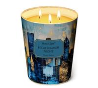 HomeLights Candele profumate per donne e uomini, 3 stoppini in vaso da 960g (Alta notte estiva)