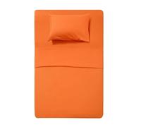 Homelike Collection - Set di lenzuola da 4 pezzi (matrimoniale, corallo), 1 lenzuolo piano, 1 lenzuolo con angoli e 2 federe, 100% microfibra spazzolata super morbida, biancheria da letto di lusso,