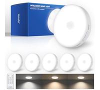 Homelist NL6 Luci sottopensile, 1500 mAh, ricaricabili, 6 pezzi | Luci super luminose con sensore di movimento, telecomando e montaggio adesivo per interni e illuminazione notturna