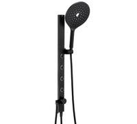 HOMELODY Innovativo asta doccia con doccia, soffione doccia con tubo e supporto con soffione rotondo da 190 mm, 4 getti massaggianti per la schiena, montaggio rapido asta doccia da 680 mm