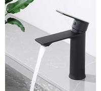 HOMELODY Rubinetto Bagno Nero Rubinetto Miscelatore Monocomando Bagno Quadrato Rubinetto per Lavabo Acciaio inossidabile