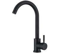 HOMELODY Rubinetto Cucina Nero Miscelatore Alto Girevole a 360° Rubinetto Lavello Cucina in Acciaio Inox