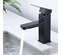 HOMELODY Rubinetto da bagno nero rubinetto lavabo rubinetto lavabo angolare bagno miscelatore lavabo miscelatore lavabo in acciaio inox miscelatore monocomando rubinetto bagno
