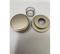 Homely Manopola con Borchia E Molla COMPATIBILE CON ARISTON INDESIT Per Piano Cottura e forni foro da 6mm Chiusura orizzontale Sporgente 3mm Colore Silver Prodotto Commerciale in Plastica Dura
