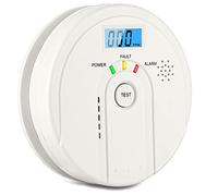 HOMELYLIFE Rivelatore di monossido di carbonio, allarme di monossido di carbonio a batteria sostituibile con display LCD, monitor CO EN 50291 per la sicurezza domestica (batteria AA non inclusa)