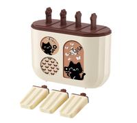 Homemade Ice Pop Molds - 4-Cavity Ice Cream Maker | Food-Grade PP Lolly Tra