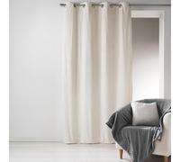 HomeMaison 09396-8-AL Tende in Pile, con Occhielli, 140 x 260 cm, Ecru/Argent, 140 X 260