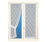 HomeMaison bonne-Femme Paio di Tende con embrasses, Poliestere, Bianco, 120 x 60 cm