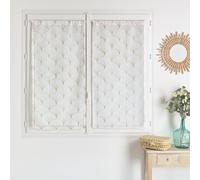 HomeMaison.com Coppia di tende in etamina - Tenda stampata - Tenda oscurante - Tenda beige - Tenda 060 x 120