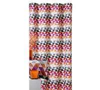 HomeMaison.com Tenda con Motivo a Triangoli, 100% Poliestere, Arancione, 140 x 260 cm