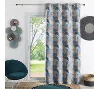 HomeMaison.com Tenda di arredo - Tenda Jaquard - Tenda di lino - Tenda oscurante - Tenda blu artico, tenda 140 x 260